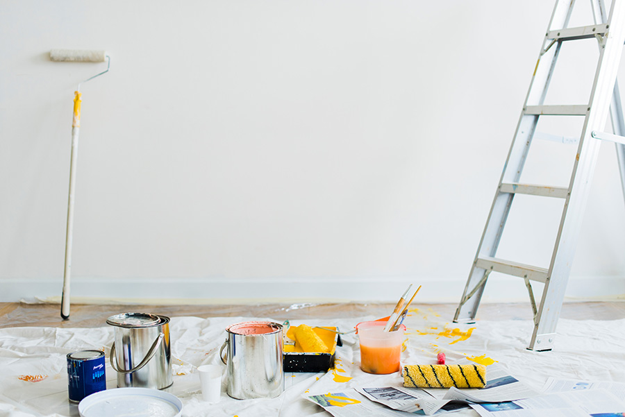 Painting interior walls