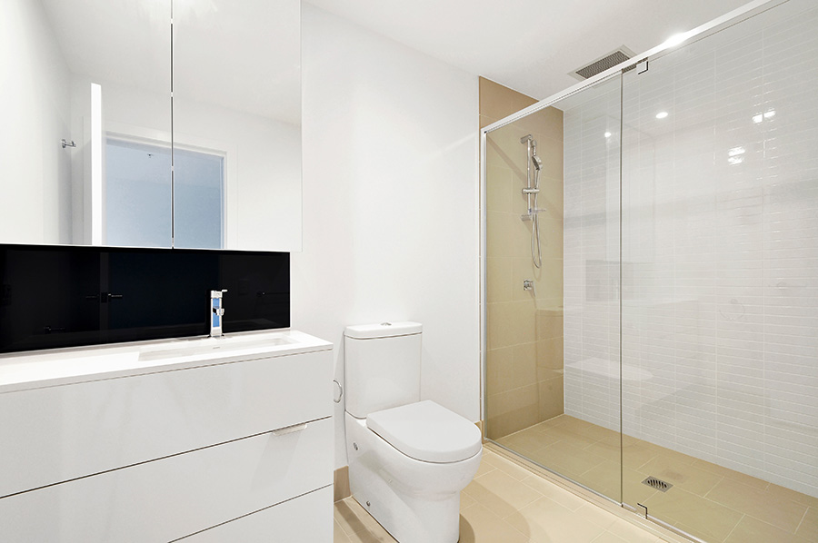 Bathroom with shower and toilet