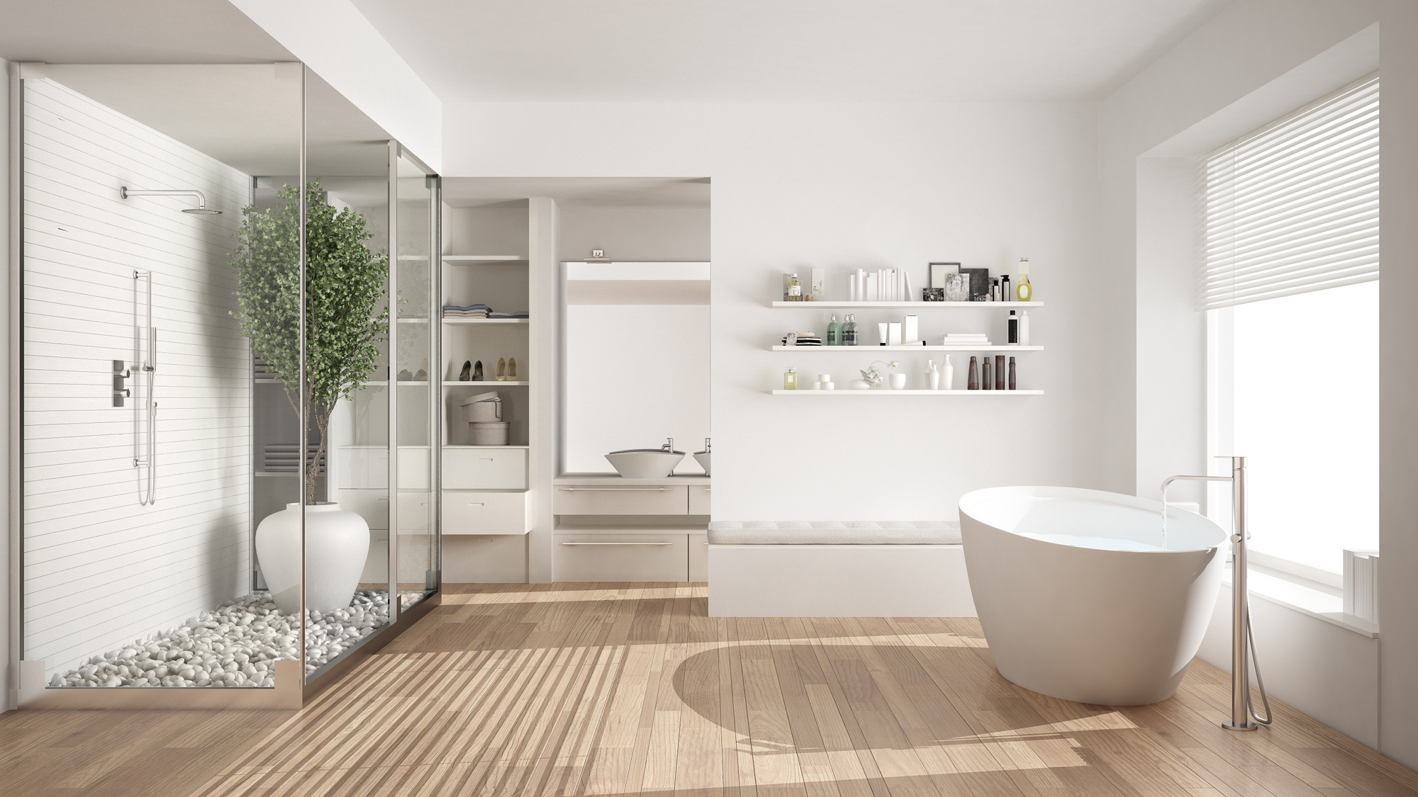 A beautifully renovated bathroom | Featured Image for the Bathroom Renovations Page of Renovare.